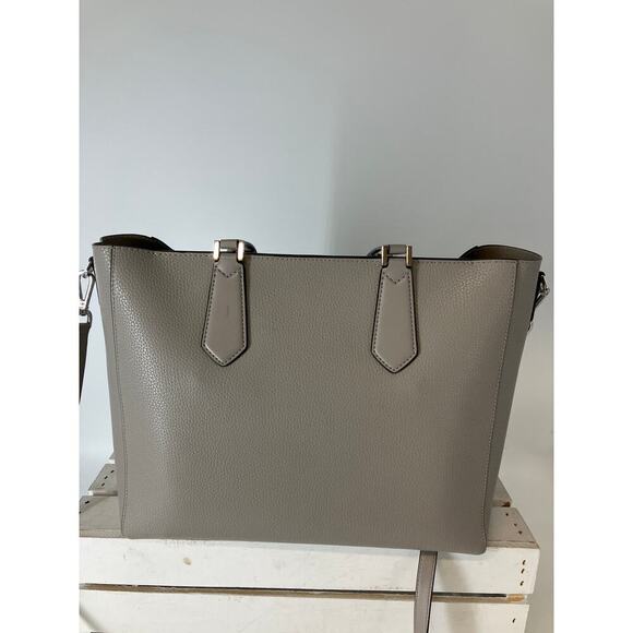 MICHAEL KORS TWO WAY GRAY PEBBLED CROSSBODY TOTE BAG - Picture 4 of 16